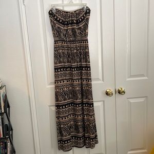 Windsor strapless dress black and beige size large